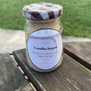 Pura Vida Farmstead Vanilla Sugar – 4oz Upcycled Jar