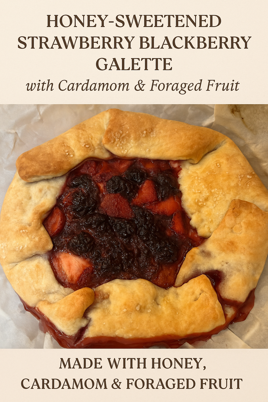 Honey-Sweetened Strawberry Blackberry Galette (with Cardamom)